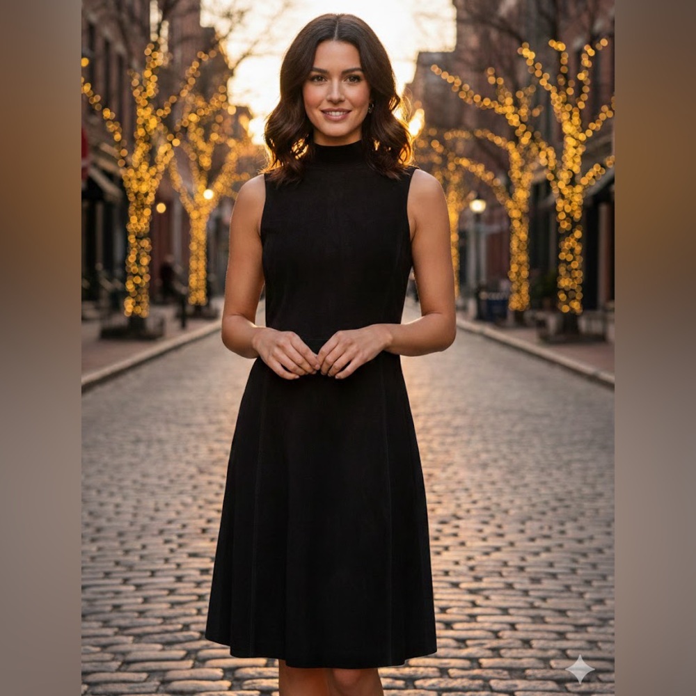 Theory | Black Lamb Suede Eulia Dress - size 6